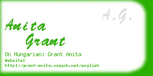 anita grant business card
